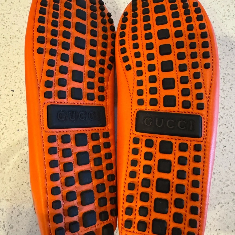 Gucci Men's Orange Loafers - Picture 5 of 7